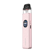 Vaporesso XROS 5 vaping device in pink with adjustable power and airflow for a customizable experience.
