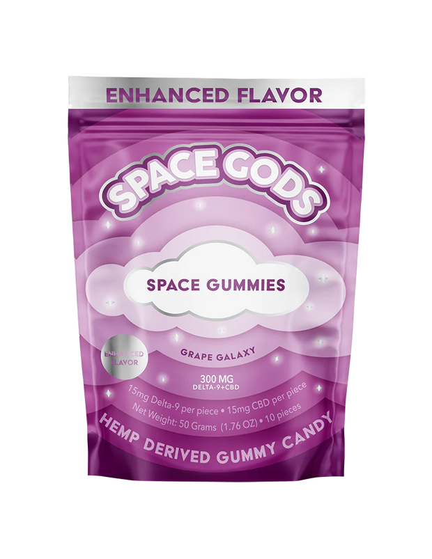 Space Gods | D9/CBD Gummies 300MG / 10 Pack