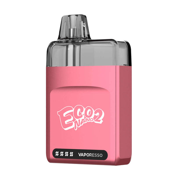 Vaporesso ECO Nano 2 Kit in pink, featuring advanced COREX tech and compact design for bold flavor.