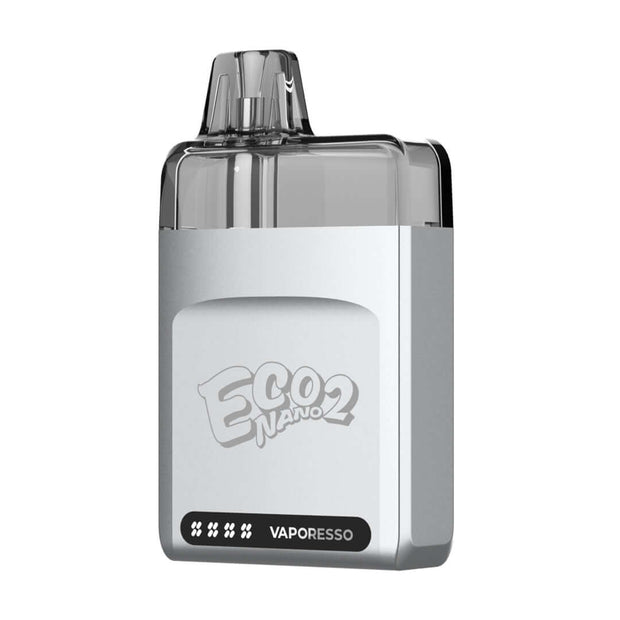 Vaporesso Eco Nano 2 Kit pod system with clear tank and sleek design for enhanced vaping experience.